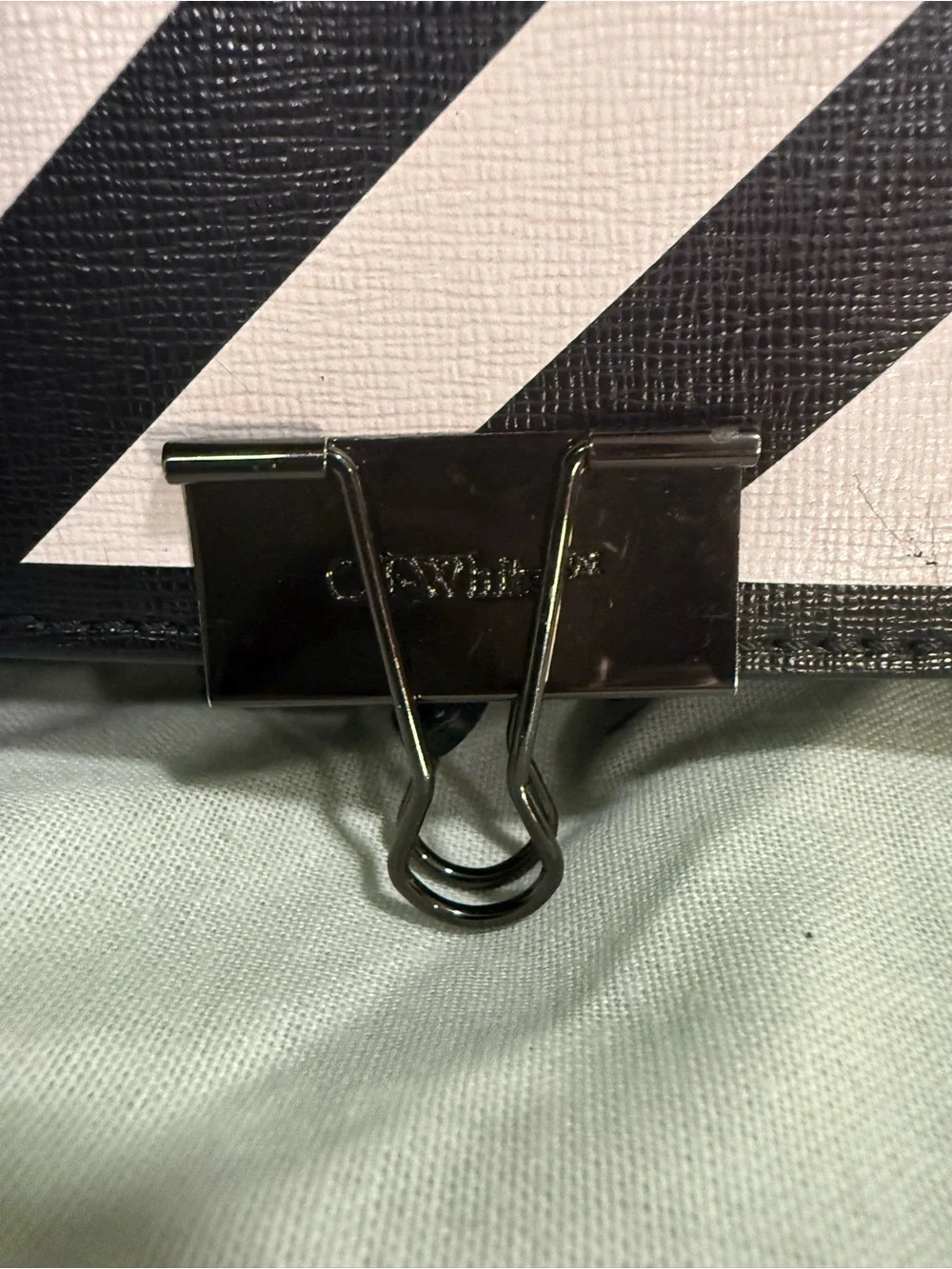 Off-White Diag Flap Crossbody Messenger Bag Black Leather Virgil Abloh - Picture 12 of 12